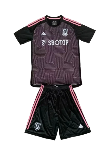 Kit Infantil Fulham Third III Preta 2023/24 Unissex