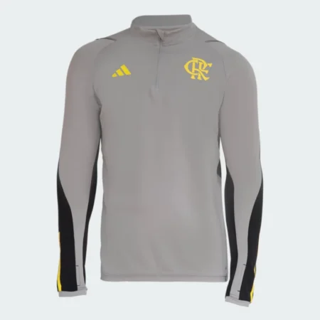 Jaqueta Moletom Flamengo Cinza Treino 2024/25 Masculina