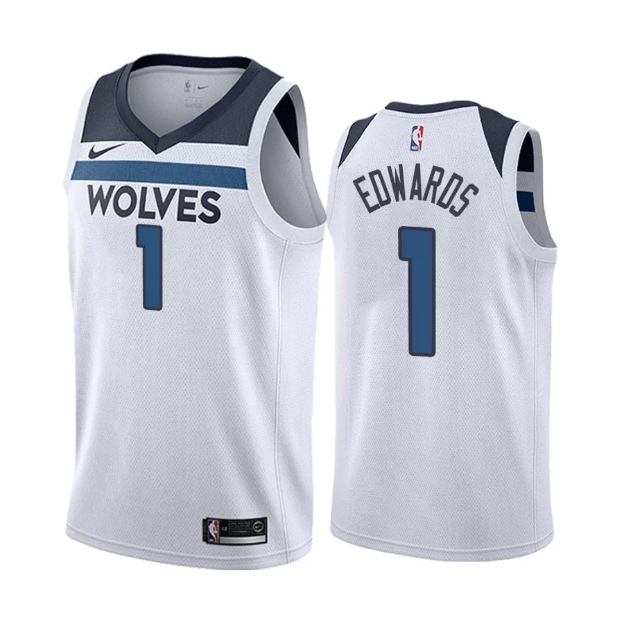 Regata NBA Swingman - Minnesota Timberwolves Branca - Edwardss #1 Regata NBA Swingman - Minnesota Timberwolves Branca - Edwardss #1