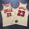 Regata NBA Mitchell & Ness Chicago Bulls Retro 1995-1996 Bege - Jordan #23