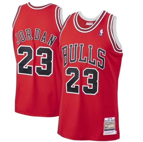 Regata NBA Mitchell & Ness - Chicago Bulls 1997/98 Vermelha - Jordan #23