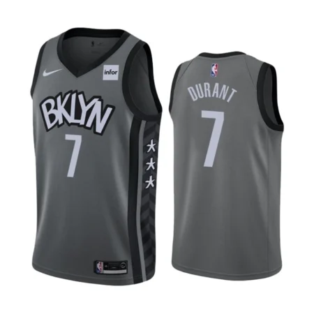 Regata NBA Swingman - Brooklyn Nets Cinza - Durant #7