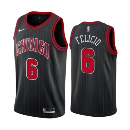 Regata NBA Swingman  Chicago Bulls Preta - Felicio #6