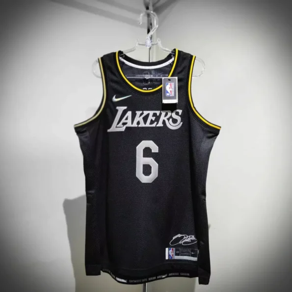 Regata NBA Lakers Preta Silc Select Series MVP - James #6