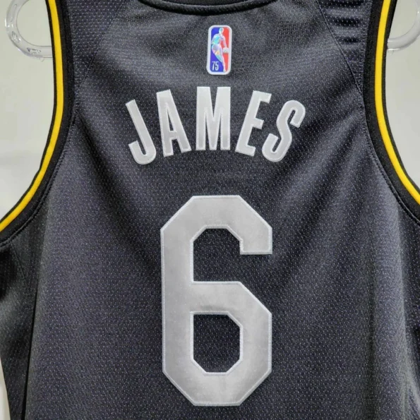 Regata NBA Lakers Preta Silc Select Series MVP - James #6