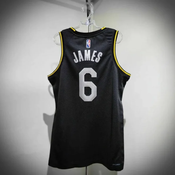 Regata NBA Lakers Preta Silc Select Series MVP - James #6