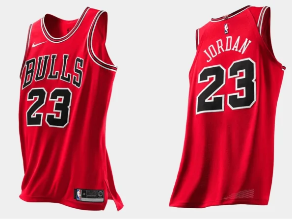 Regata NBA ICON AUTHENTIC Chicago Bulls Vermelha Jordan #23