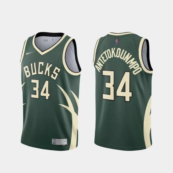 Regata NBA Milwaukee Bucks - Earned Edition 20-21 - Antetokounmpo #34