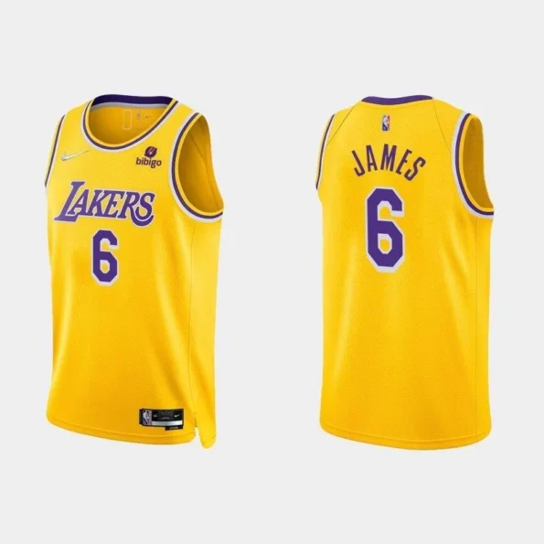 Regata NBA Lakers 75ºaniversario DIAMONT EDITION Amarela James #6