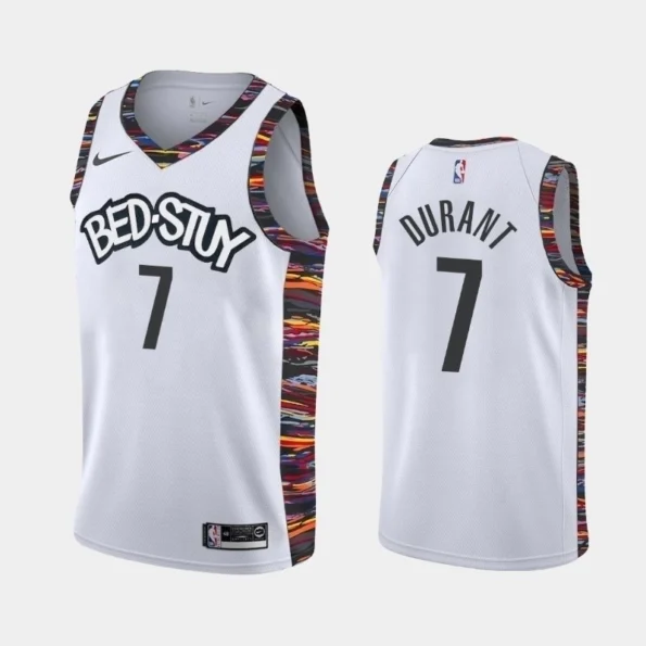 Regata NBA Brooklyn Nets City Branca Bed-Stuy - Durant #7