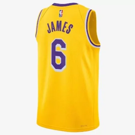 Regata NBA Los Angeles Lakers Amarela Icon Edition 2022/23 - JAMES #6