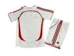 Kit Infantil Milan Branca Away Final UCL 2006/2007 Unissex