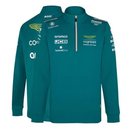 Jaqueta Sueter Aston Martin F1 Team Verde Com Zíper