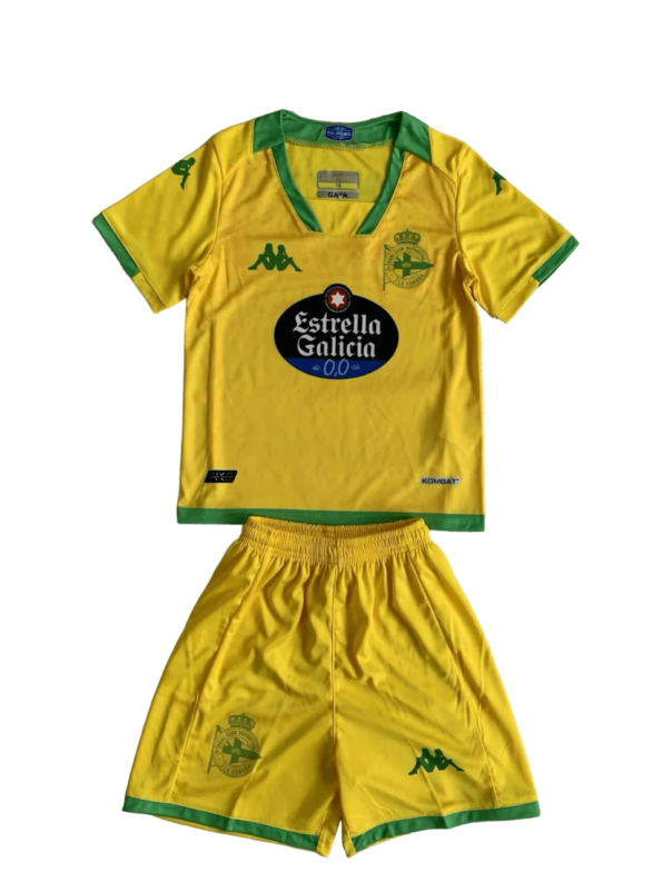 Kit Infantil Deportivo de La Coruña Away II Amarela 2023/24 Unissex