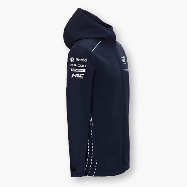 Jaqueta de Frio Scuderia AlphaTauri F1 Team Azul Escuro Com Zíper e Capuz