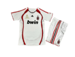 Kit Infantil Milan Branca Away Final UCL 2006/2007 Unissex