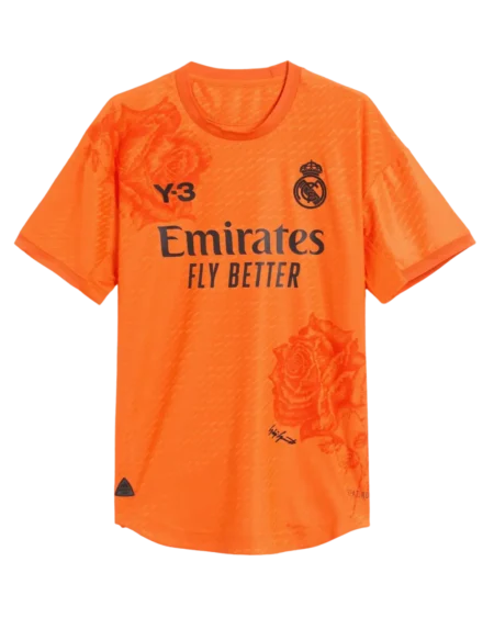 Camisa Quatro Real Madrid Y-3 Laranja 2023/24 Masculina Jogador