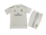 Kit Infantil Real Madrid Home I Branca 2015/16 Unissex