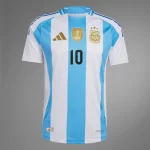 Camisa Argentina I Home Branca 2024/25 Messi #10 Jogador