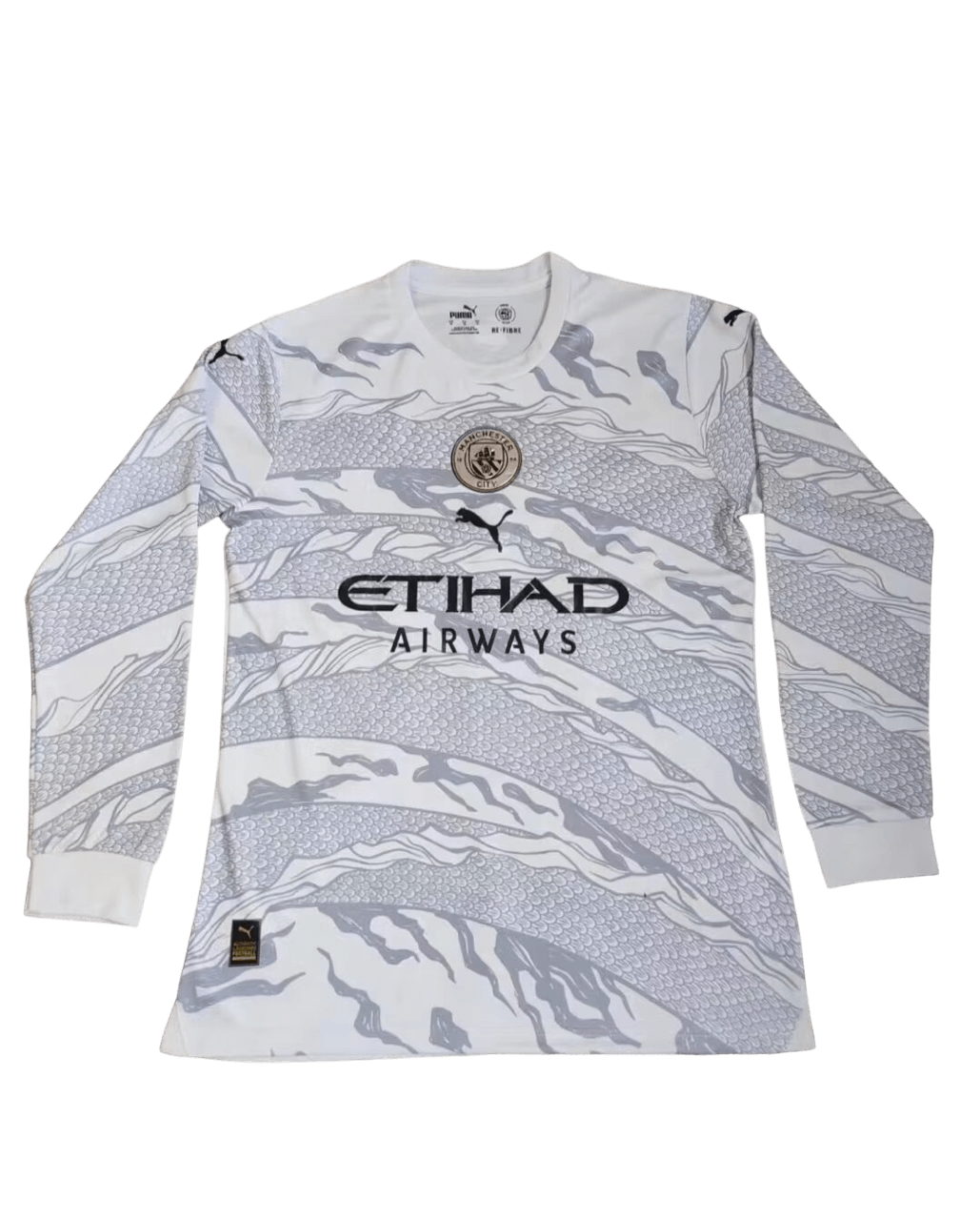 Camisa Manga Longa Manchester City Dragão de Madeira Camisa Manga Longa Manchester City Dragão de Madeira