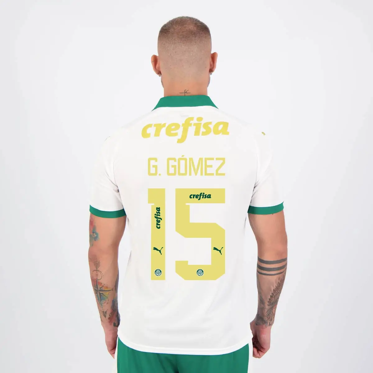 Camisa Palmeiras do G. Gómez #15 Branca II 2024/25 Masculina Camisa Palmeiras do G. Gómez #15 Branca II 2024/25 Masculina