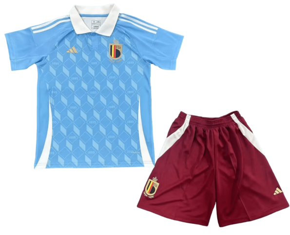 Kit Infantil da Bélgica Azul Away II 2024/25 Unissex