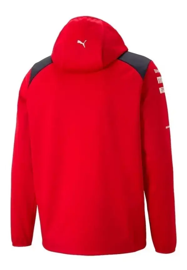 Jaqueta de Frio Ferrari F1 Team Vermelha C/Capuz Jaqueta de Frio Ferrari F1 Team Vermelha C/Capuz