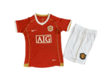 Kit Infantil Manchester United 2006/07 Home Vermelha Retrô Unissex
