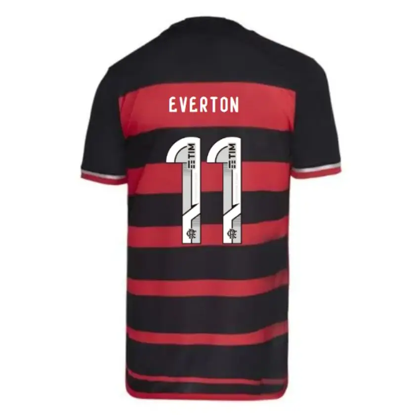 Camisa Flamengo do EVERTON #11 Vermelha I 2024/25 Masculina Camisa Flamengo do EVERTON #11 Vermelha I 2024/25 Masculina