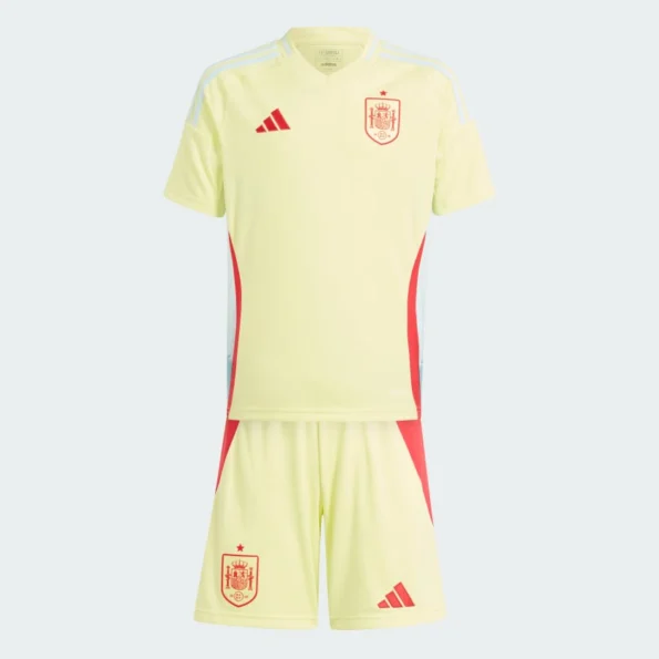 Kit Infantil Espanha Away Amarelo II 2024/25 Unissex