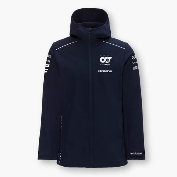 Jaqueta de Frio Scuderia AlphaTauri F1 Team Azul Escuro Com Zíper e Capuz