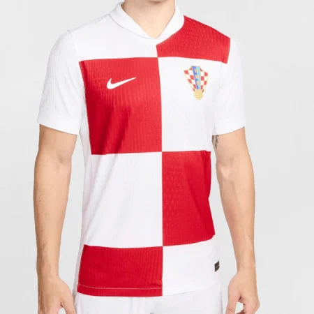 Camisa Croácia I Branca Home 2024/25 Versão Jogador