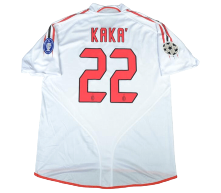 Camisa Ac Milan Branca Away UCL 2004/05 KAKÁ #22 Masculina