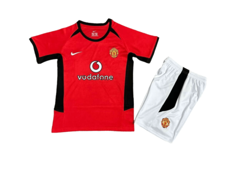 Kit Infantil Manchester United Vermelha I 2002 Unissex