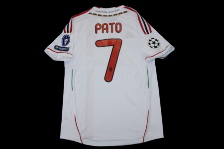 Camisa Ac Milan Branca Away UCL 2011/12 PATO #7 Masculina