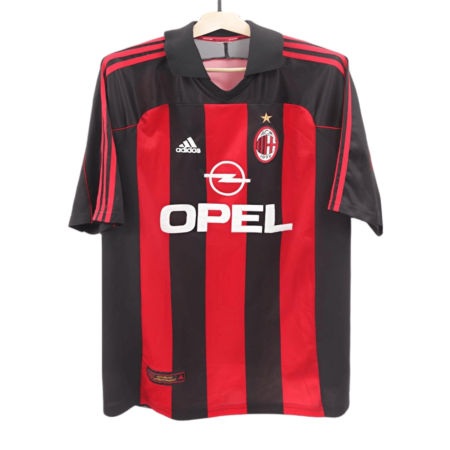 Camisa Ac Milan Home I Vermelha 2000/01  Masculina