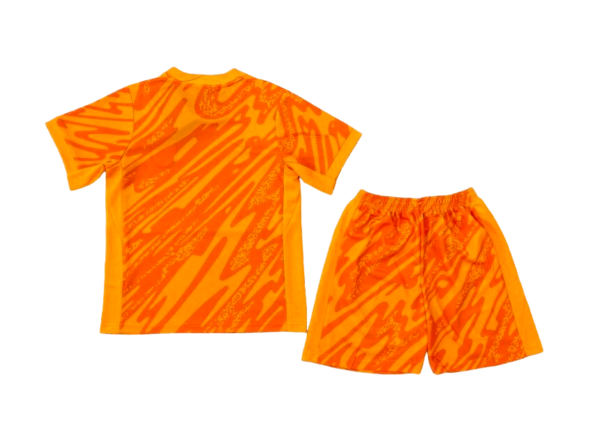 Kit Infantil Inglaterra Laranja Goleiro 2024/25 Unissex