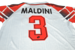 Camisa Ac Milan Branca Away MALDINI #3 1997/98 Masculina
