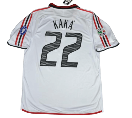 Camisa Ac Milan Branca Away UCL 2003/04 KAKÁ #22 Masculina