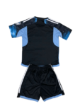 Kit Infantil Minnesota United Preta/Azul Celeste 2024/25 Unissex