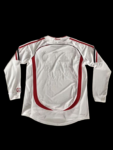 Camisa Ac Milan Branca Away Final Ucl 2006/07 Manga Longa