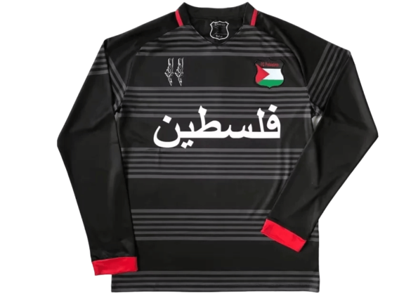 Camisa Palestina Preta Manga Longa 2024/25 Masculina