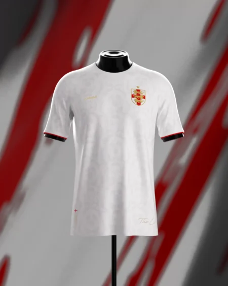 Camisa Inglaterra "The Lions" Branca Commafootball 2024/25 Masculina