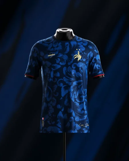 Camisa "Les Bleus" da França Azul Commafootball 2024/25 Masculina