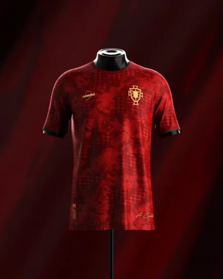 Camisa Portugal "A Seleção" Vermelho Commafootball 2024/25 Masculina