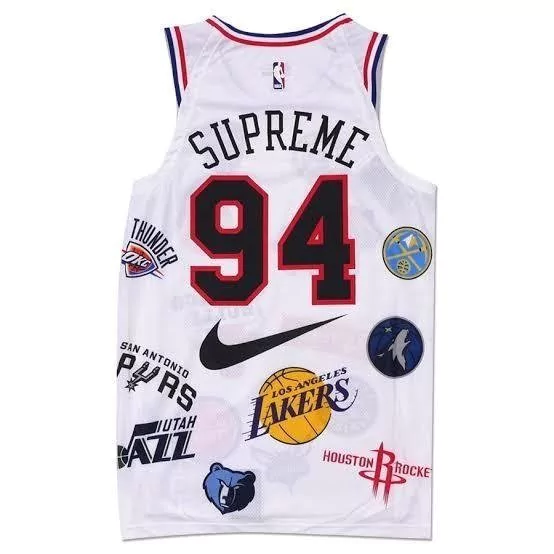 Regata Nba Jersey Nike x Supreme - Branca - Malta esportes