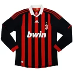 Camisa Ac Milan Home Vermelha I 2009/10 Manga Longa