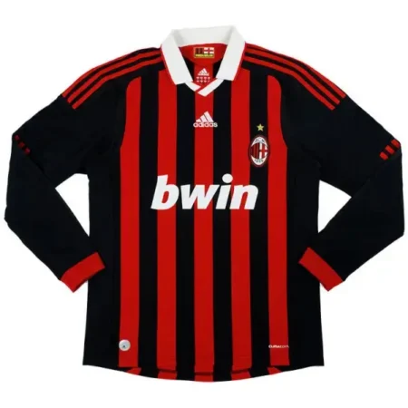 Camisa Ac Milan Home Vermelha I 2009/10 Manga Longa