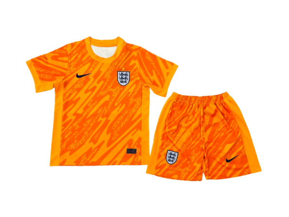 Kit Infantil Inglaterra Laranja Goleiro 2024/25 Unissex