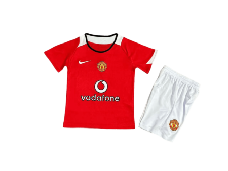 Kit Infantil Manchester United Vermelha I 2004 Unissex